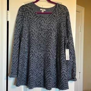 NWT Croft and Barrow Printed Sweater - XL
